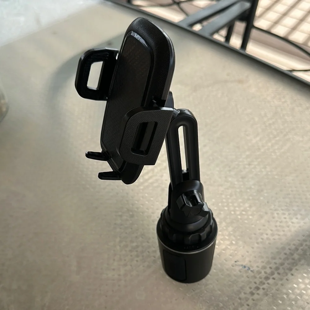 Black Smartphone Holster with Adjustable Grip and Clip